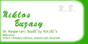 miklos buzasy business card